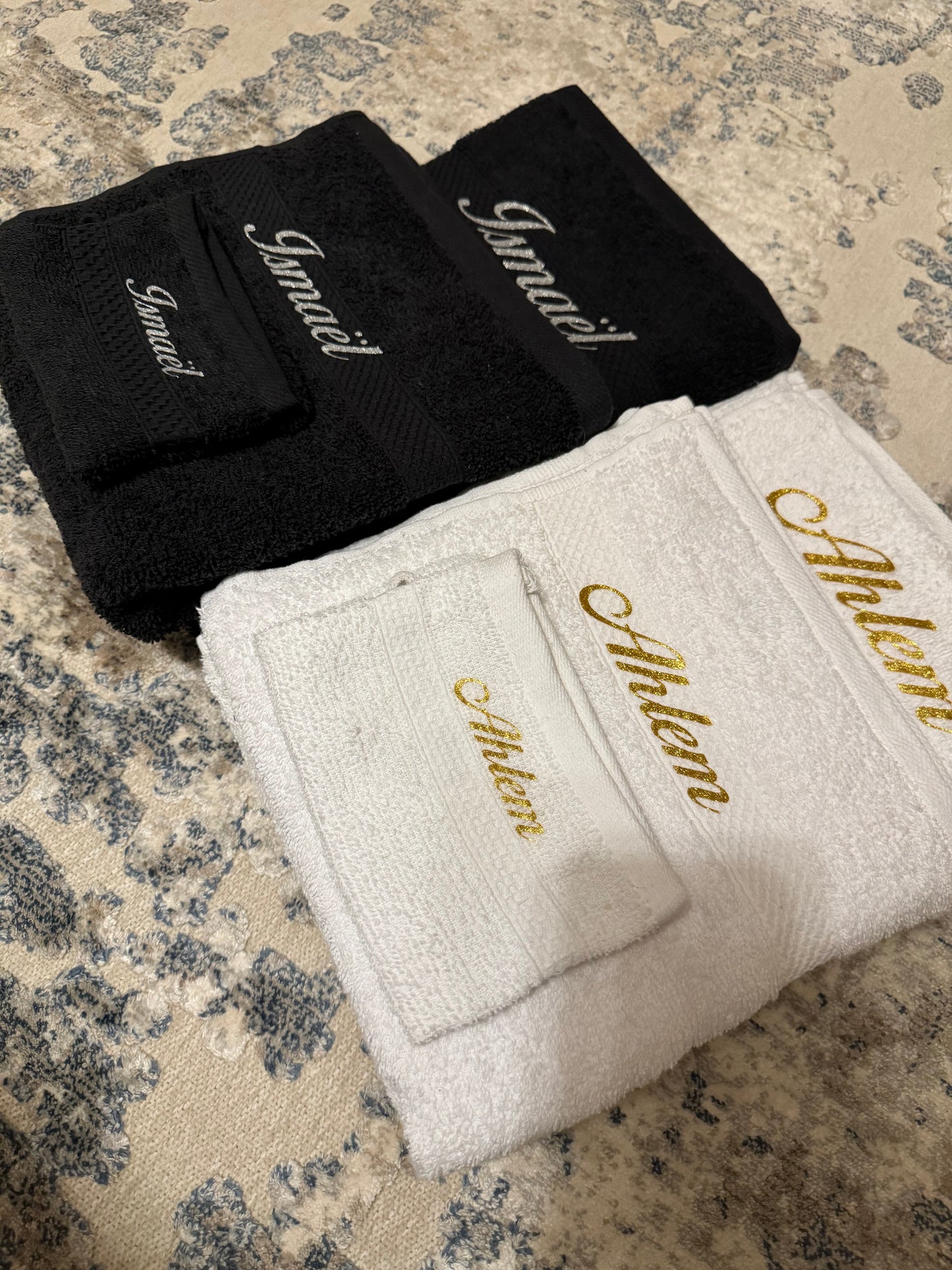 Lot de 3 Serviettes personnalisées
